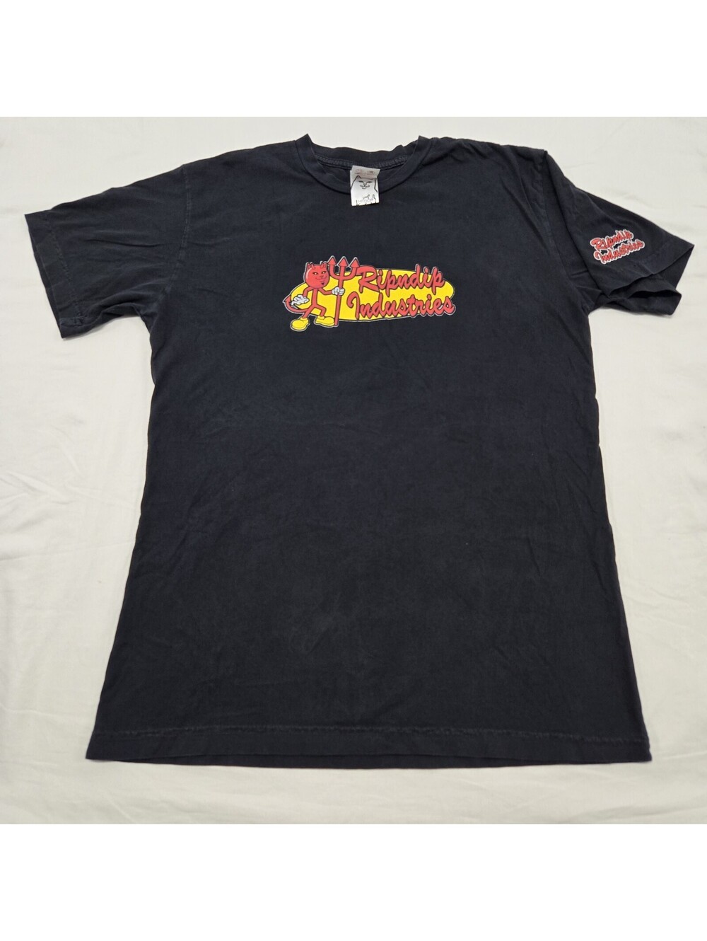 Size MEDIUM Men's RIP N Dip World Industries T-Shirt Black Graphic Logo Tee